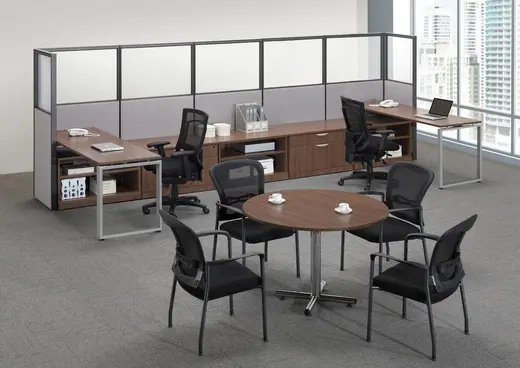modern-2 person u desk set Image