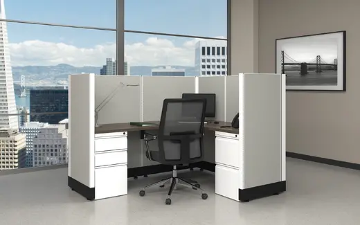 l shaped cubicle image